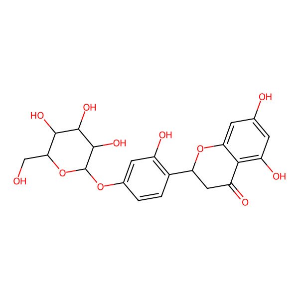 2D Structure of Steppogenin 4'-O-beta-D-glucoside