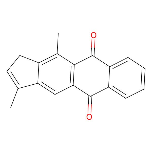2D Structure of 3,11-dimethyl-1H-cyclopenta[b]anthracene-5,10-dione