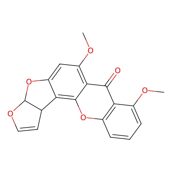 2D Structure of Sterigmatocystin, O-methyl-(6CI)