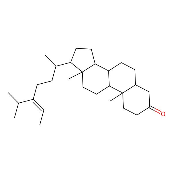 2D Structure of Stigmast-24(28)-en-3-one, (5alpha)-