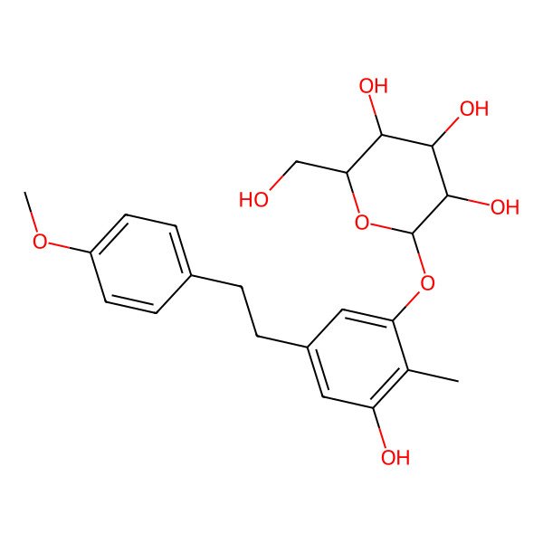 2D Structure of stilbostemin H 3\\\'-beta-D-glucopyranoside 2D Structure of stilbostemin H 3\\\'-beta-D-glucopyranoside