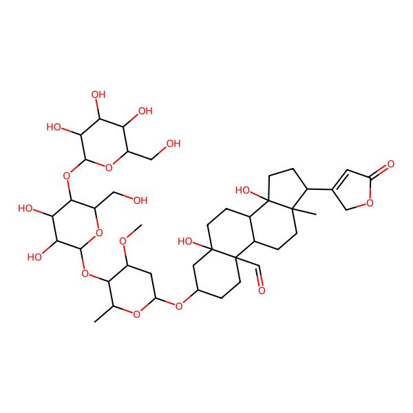 2D Structure of Strophanthidin 3-diglucosylcymarose