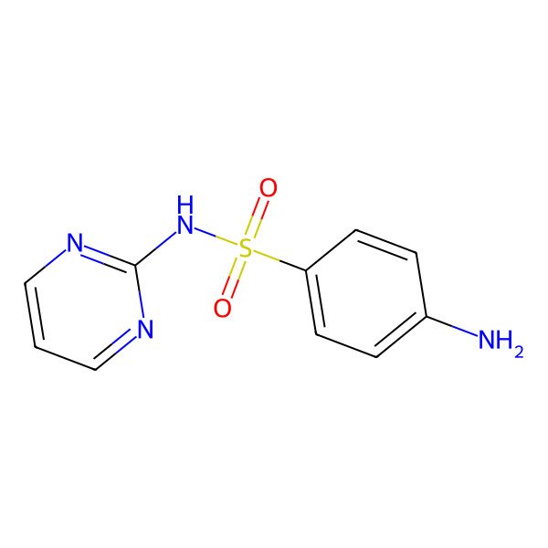 2D Structure of Sulfadiazine
