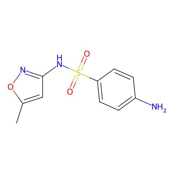 2D Structure of Sulfamethoxazole