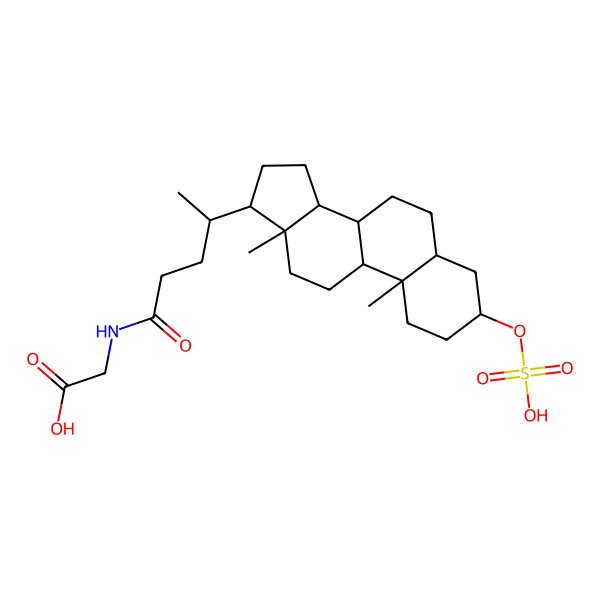 2D Structure of Sulfoglycolithocholic acid