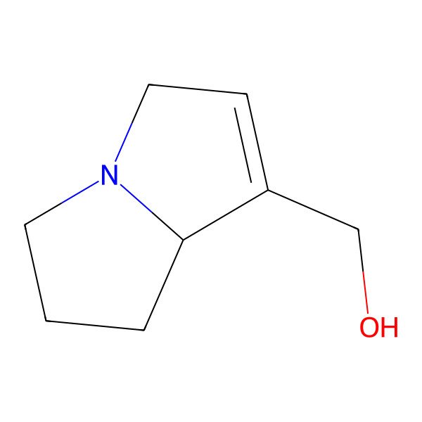 2D Structure of (7aS)-2,3,5,7a-Tetrahydro-1H-pyrrolizine-7-methanol