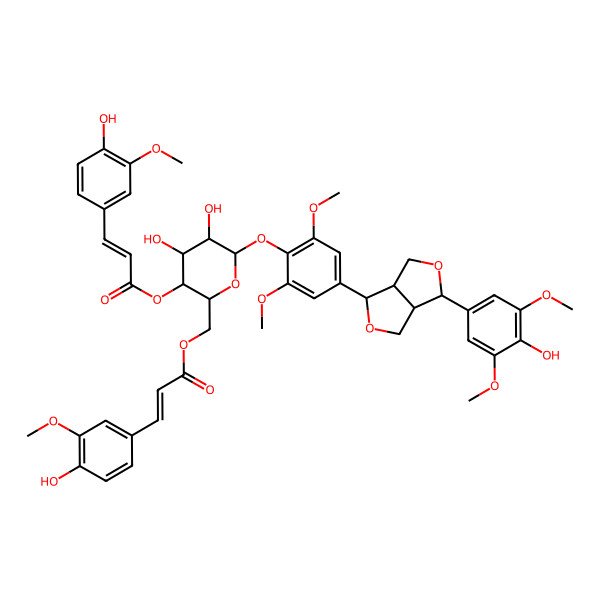 2D Structure of Syringaresinol-4'-O-(4',6'-O-(E)-Diferuloyl)-Beta-D-Glucopyranoside