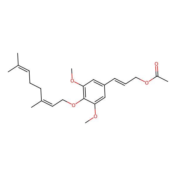 2D Structure of Syringenin-4-O-geranyl ether 9-O-acetate