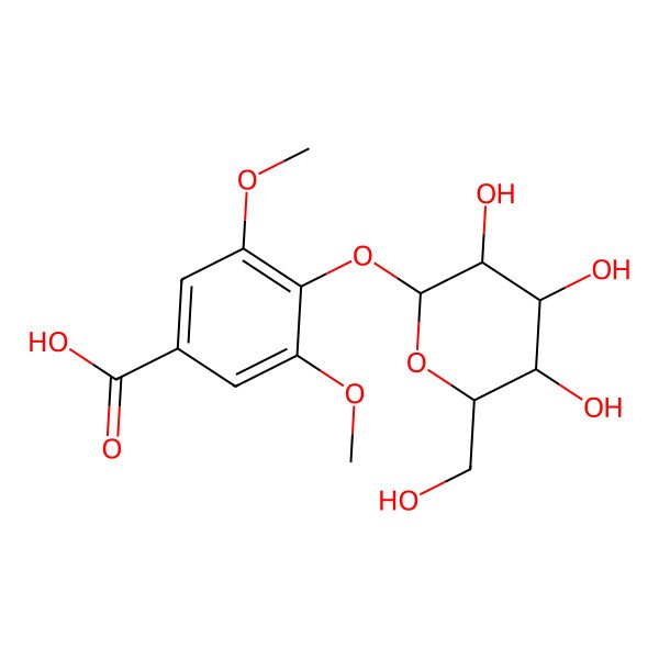 2D Structure of Syringic acid-4-beta-D-glucopyranoside