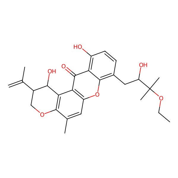 2D Structure of Tajixanthone ethanoate