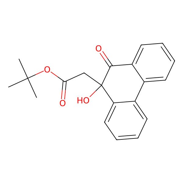 2D Structure of Tert-butyl 2-(9-hydroxy-10-oxophenanthren-9-yl)acetate 2D Structure of Tert-butyl 2-(9-hydroxy-10-oxophenanthren-9-yl)acetate