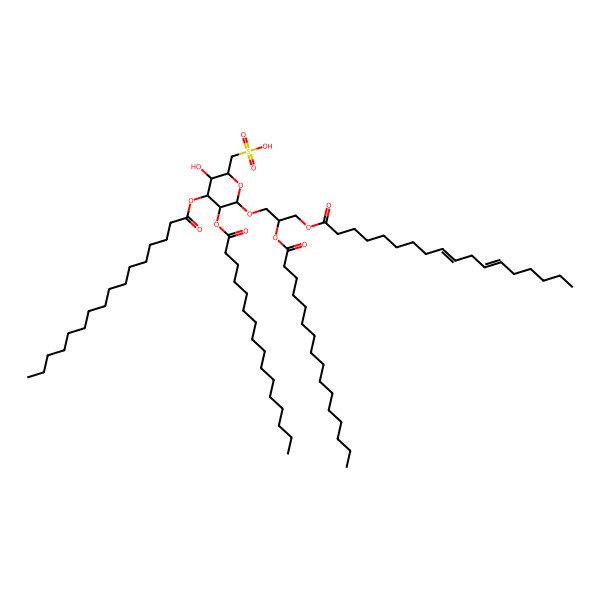 2D Structure of Tetraacyl-sulfo-quinovopyranosyl glycerol