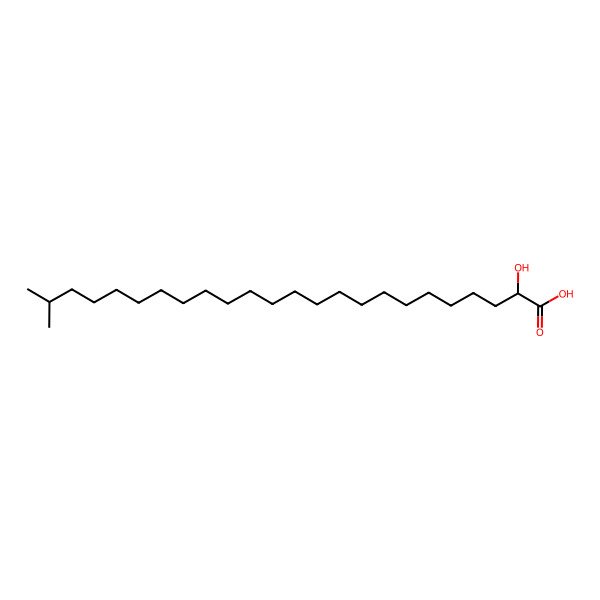 2D Structure of Tetracosanoic acid, 2-hydroxy-23-methyl-