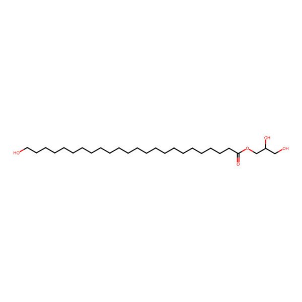 2D Structure of Tetracosanoic acid, 24-hydroxy-, 2,3-dihydroxypropyl ester