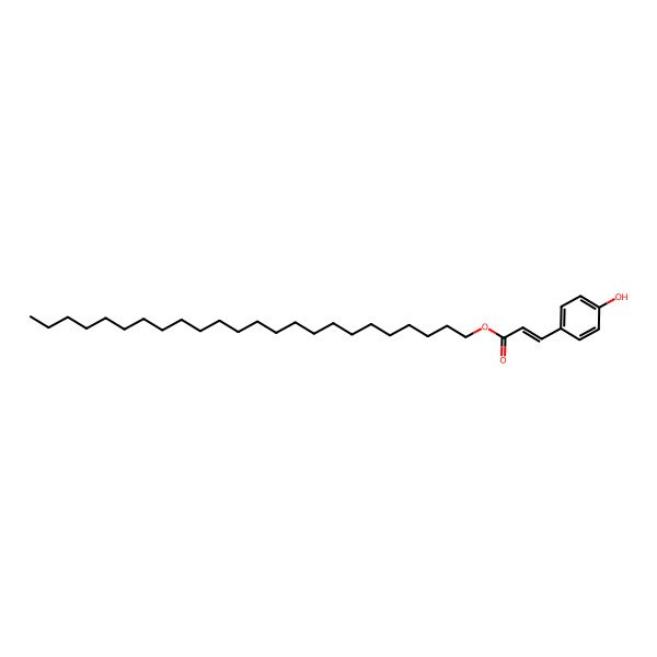 2D Structure of 2-Propenoic acid, 3-(4-hydroxyphenyl)-, tetracosyl ester, (2E)-