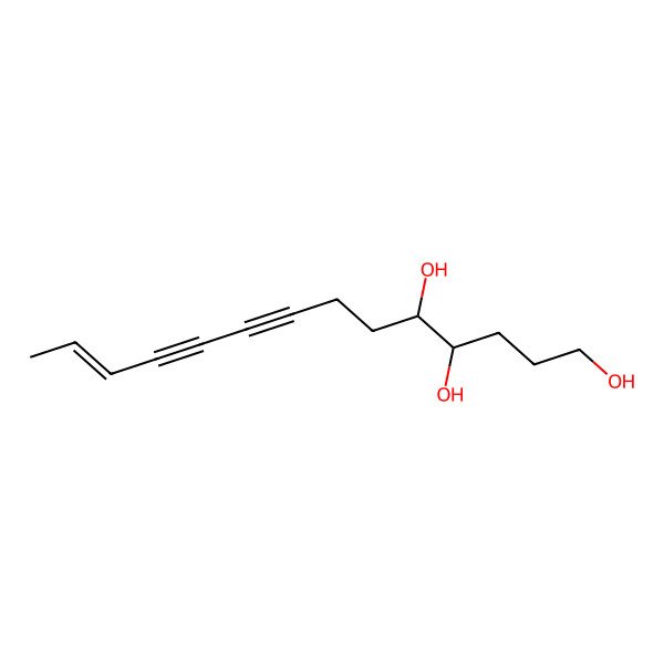 2D Structure of Tetradec-12-ene-8,10-diyne-1,4,5-triol 2D Structure of Tetradec-12-ene-8,10-diyne-1,4,5-triol