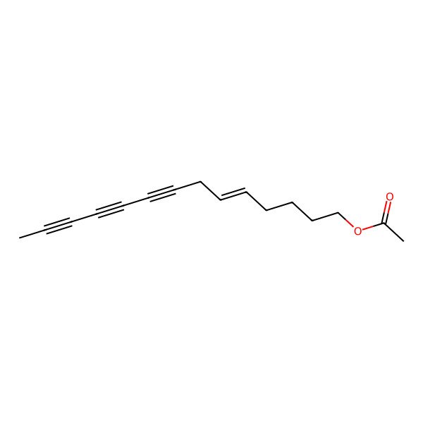 2D Structure of Tetradec-5-en-8,10,12-triynyl acetate