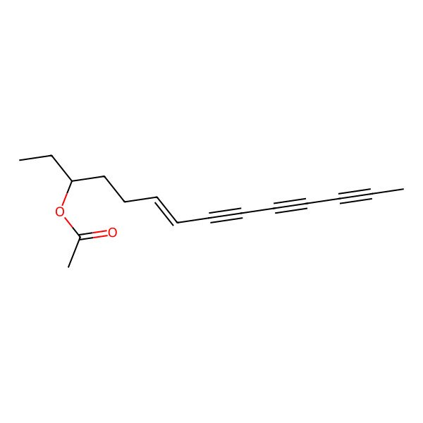 2D Structure of Tetradec-6-en-8,10,12-triyn-3-yl acetate