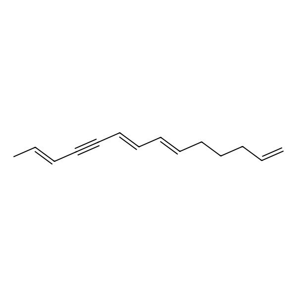 2D Structure of Tetradeca-1,6,8,12-tetraen-10-yne