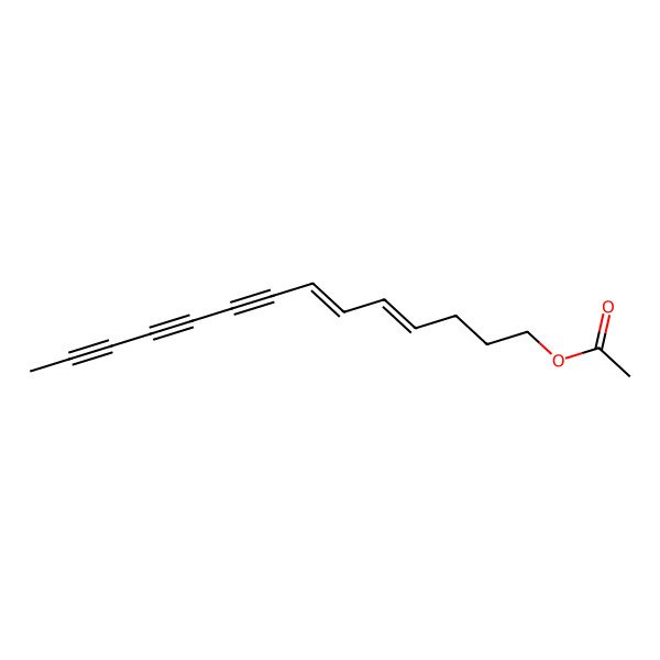 2D Structure of Tetradeca-4,6-dien-8,10,12-triynyl acetate