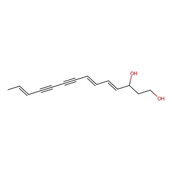 2D Structure of Tetradeca-4,6,12-trien-8,10-diyne-1,3-diol