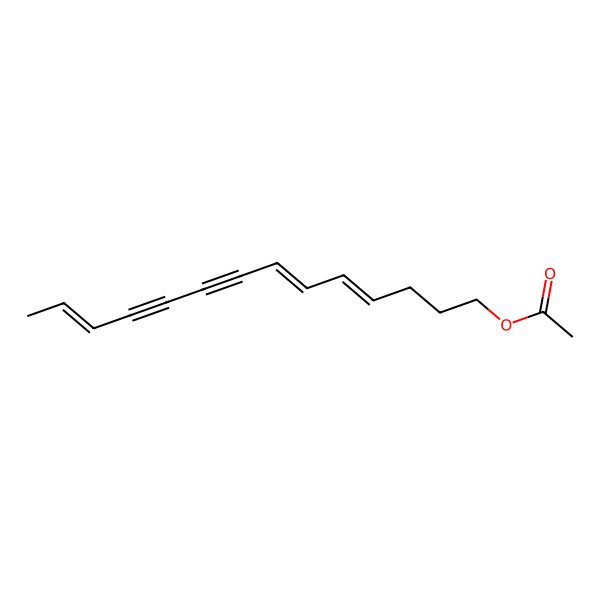 2D Structure of Tetradeca-4,6,12-trien-8,10-diynyl acetate