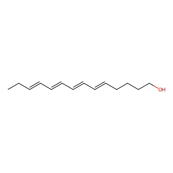 2D Structure of Tetradeca-5,7,9,11-tetraen-1-ol