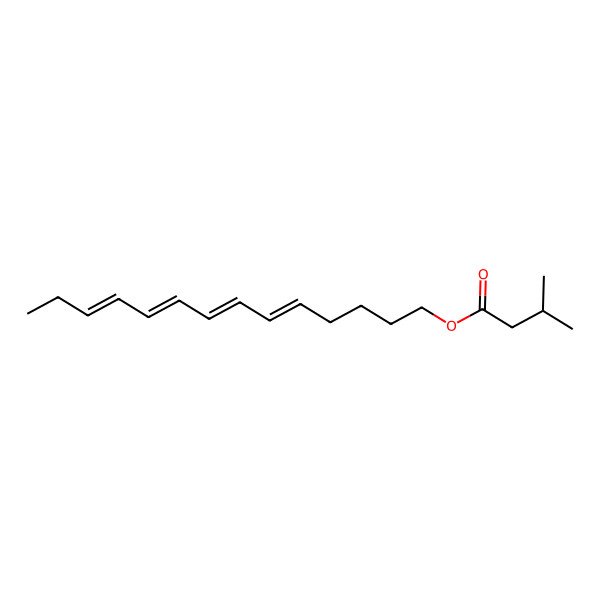 2D Structure of Tetradeca-5,7,9,11-tetraenyl 3-methylbutanoate