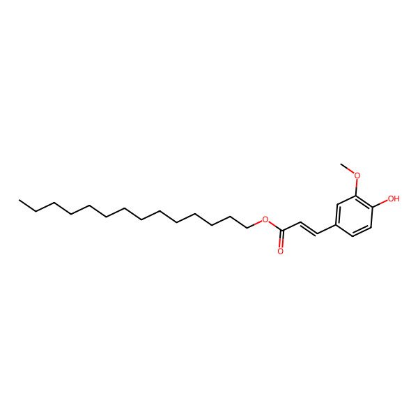 2D Structure of Tetradecyl 3-(4-hydroxy-3-methoxyphenyl)prop-2-enoate