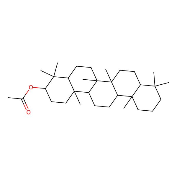 2D Structure of (4,4,6a,6b,9,9,12a,14b-Octamethyl-1,2,3,4a,5,6,6a,7,8,8a,10,11,12,13,14,14a-hexadecahydropicen-3-yl) acetate 2D Structure of (4,4,6a,6b,9,9,12a,14b-Octamethyl-1,2,3,4a,5,6,6a,7,8,8a,10,11,12,13,14,14a-hexadecahydropicen-3-yl) acetate