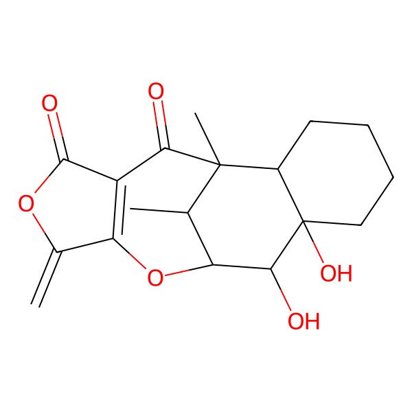 2D Structure of 6,6a-Dihydroxy-11,13-dimethyl-3-methylidene-6,6a,7,8,9,10,10a,11-octahydro-5,11-methanofuro(3,4-d)(3)benzoxonine-1,12(3H,5H)-dione