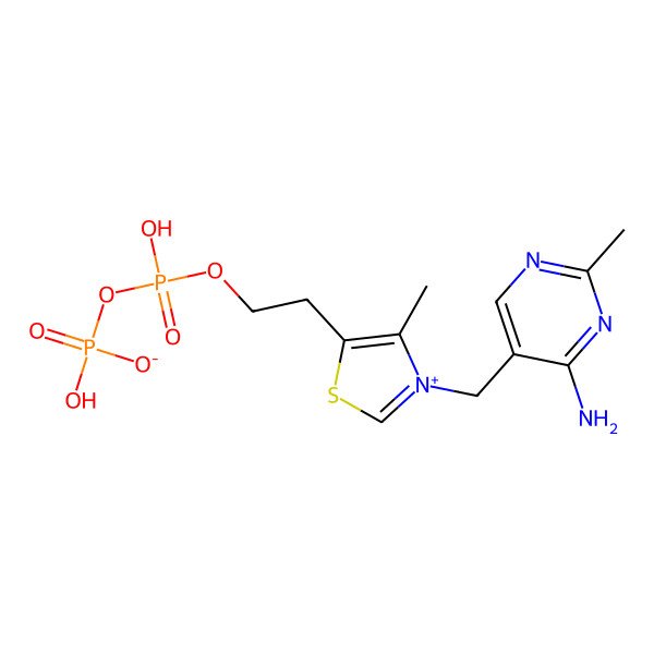2D Structure of Thiamin pyrophosphate
