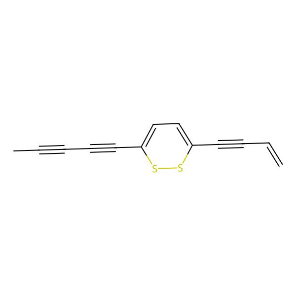 2D Structure of 3-(3-Buten-1-yn-1-yl)-6-(1,3-pentadiyn-1-yl)-1,2-dithiin