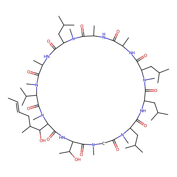 2D Structure of [Thr(2),Leu(5),Ala(10)]cyclosporin