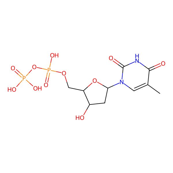 2D Structure of Thymidine 5'-(trihydrogen diphosphate)