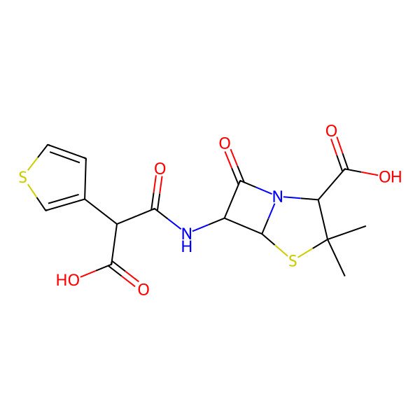 2D Structure of Ticarcillin