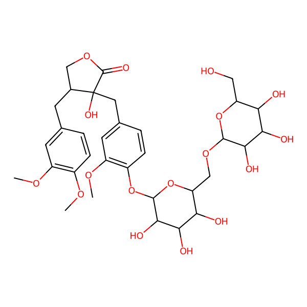 2D Structure of Trachelogenin 4 inverted exclamation marka-O-|A-gentiobioside 2D Structure of Trachelogenin 4 inverted exclamation marka-O-|A-gentiobioside