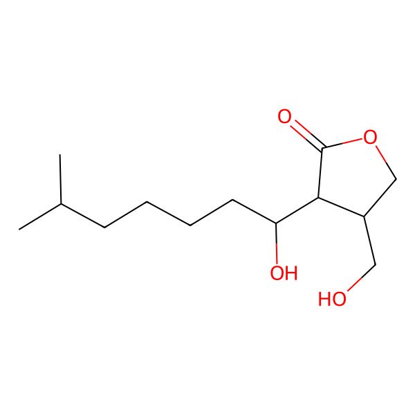 2D Structure of trans-2-(6-Methylheptanol-1-YL)3-hydroxymethyl-4butanolide