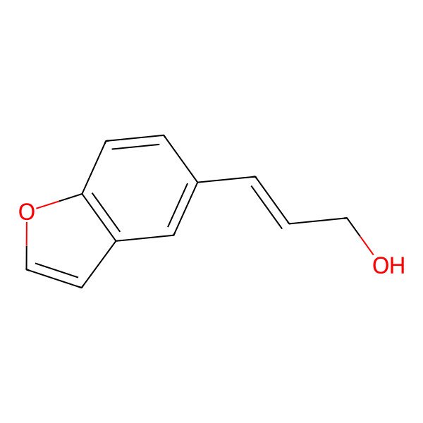 2D Structure of trans-3-(Benzofuran-5-yl)prop-2-en-1-ol