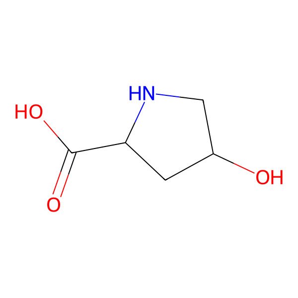 2D Structure of trans-4-Hydroxy-D-proline