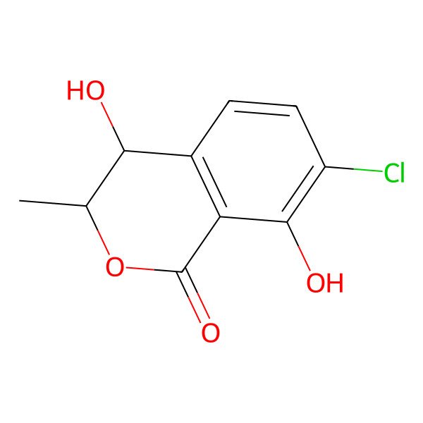 2D Structure of Trans-7-chloro-4-hydroxymellein