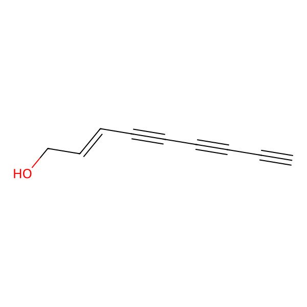 2D Structure of Trans-Non-2-en-(4.6.8)-triyn-1-ol