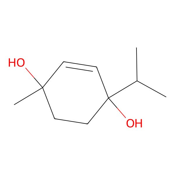 2D Structure of 1-Methyl-4-(propan-2-yl)cyclohex-2-ene-1,4-diol