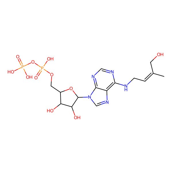 2D Structure of trans-Zeatin riboside diphosphate