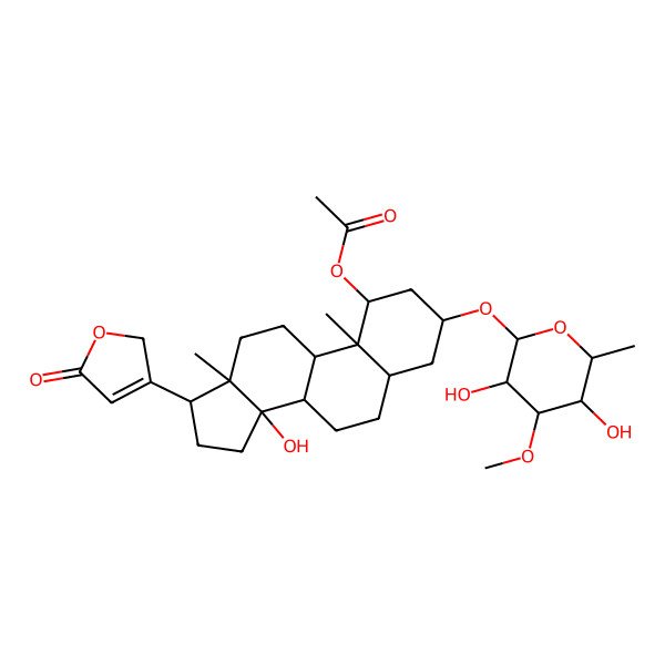 2D Structure of Tri-O-acetyl-acovenoside A