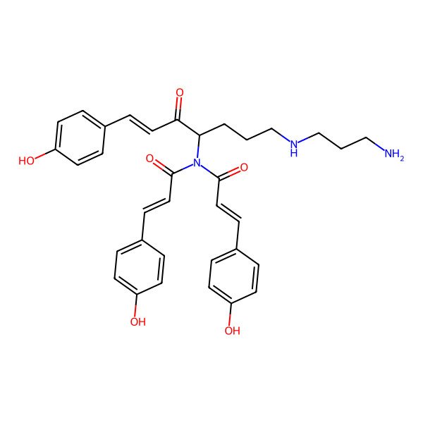 2D Structure of Tri-p-coumaroylspermidine 2D Structure of Tri-p-coumaroylspermidine
