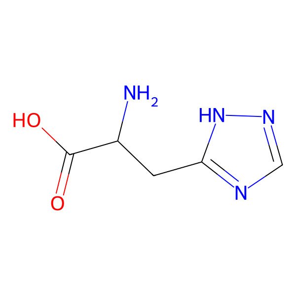 2D Structure of alpha-Amino-1H-1,2,4-triazole-5-propanoic acid