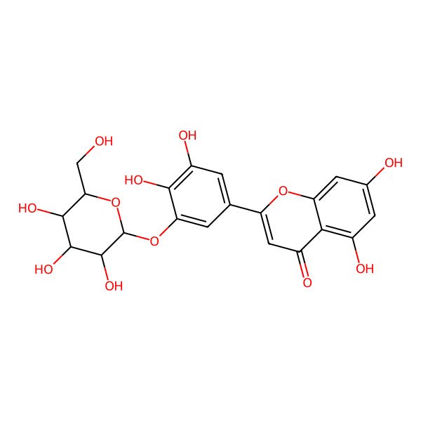 2D Structure of Tricetin 3'-glucoside