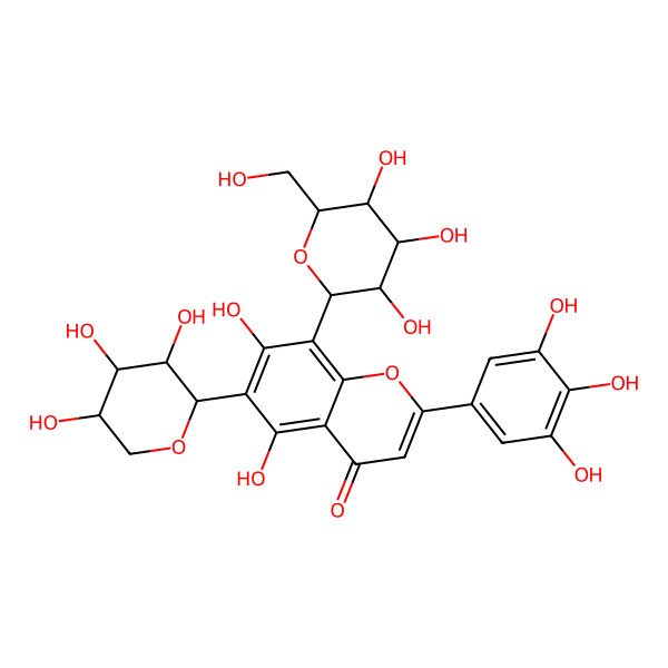 2D Structure of Tricetin 6-C-arabinoside-8-C-glucoside