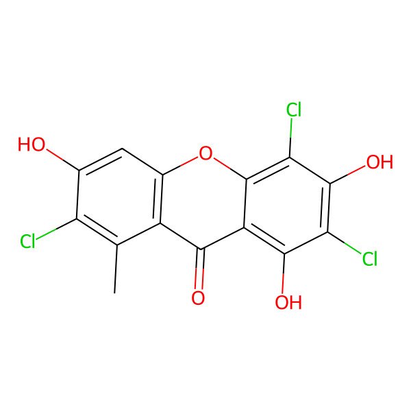 2D Structure of Trichlornorlichexanthone